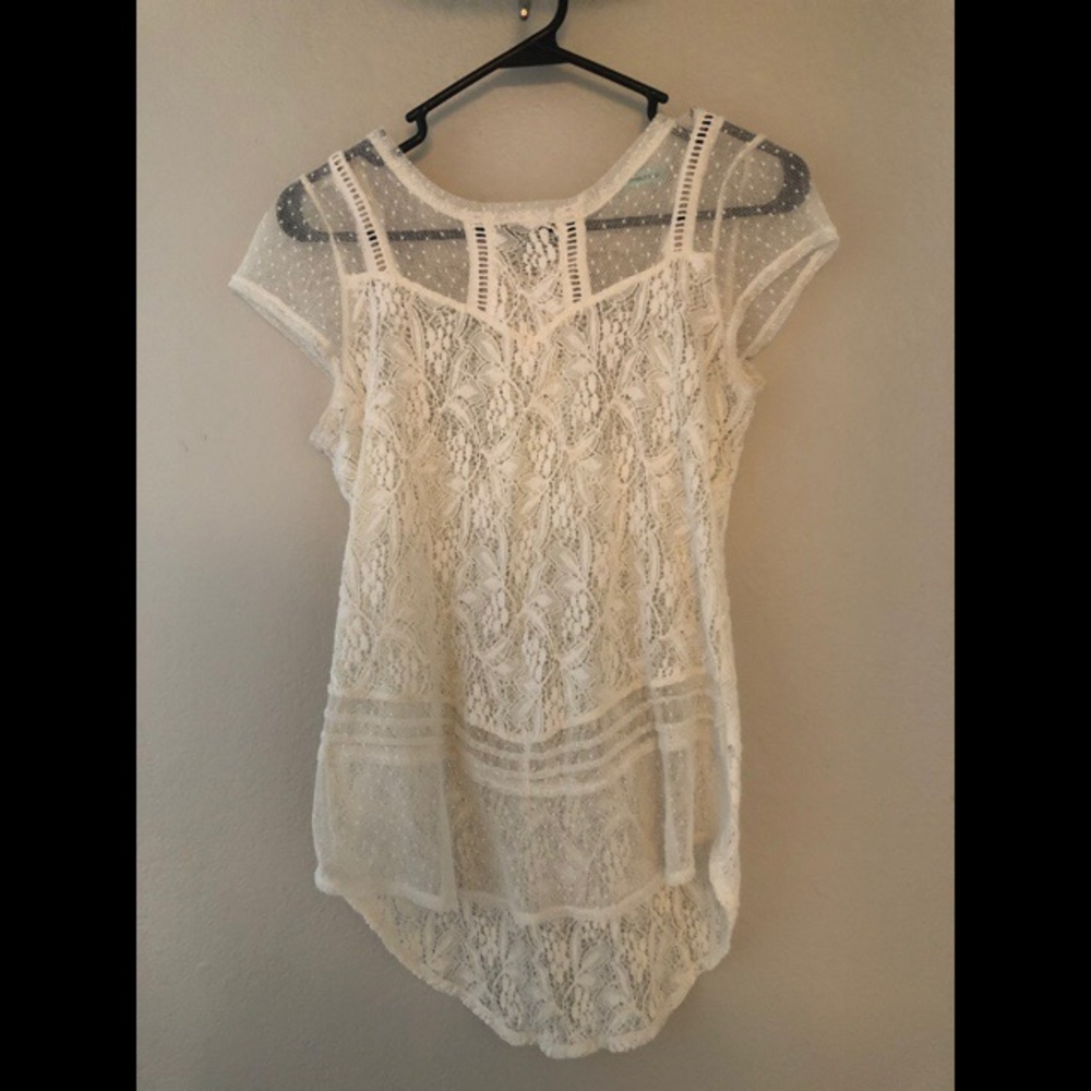Sheer lace top